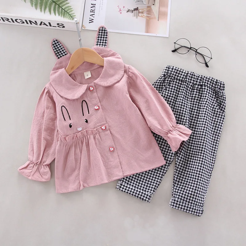 New Spring Autumn Baby Clothes Suit Children Girls Casual Shirt Pants 2Pcs/Sets Infant Outfits Toddler Costume Kids Tracksuits