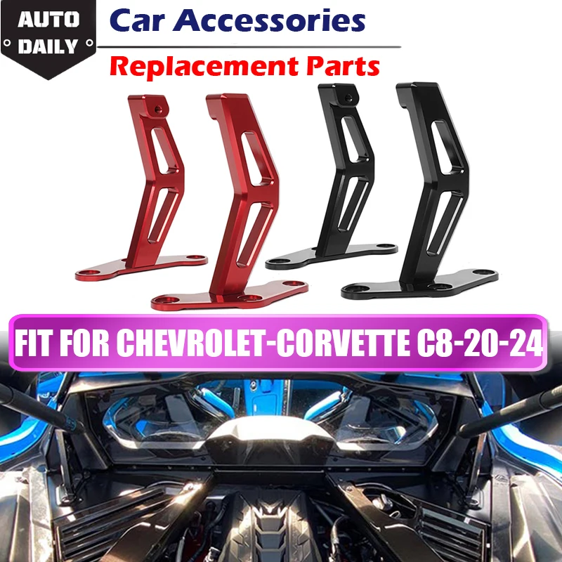 High Quality Glossy Black/Red Rear Hatch Supports Holder Brackets Fit For Corvette C8 Coupe Stingray Z51 Z06 ERay