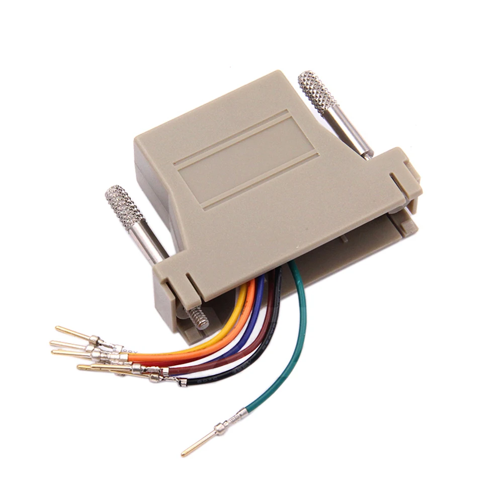 1PCS DB25 25Pin Male Female Connector to RJ45 Modem Adapter D-Sub RS232 Compatible Converter Adapter