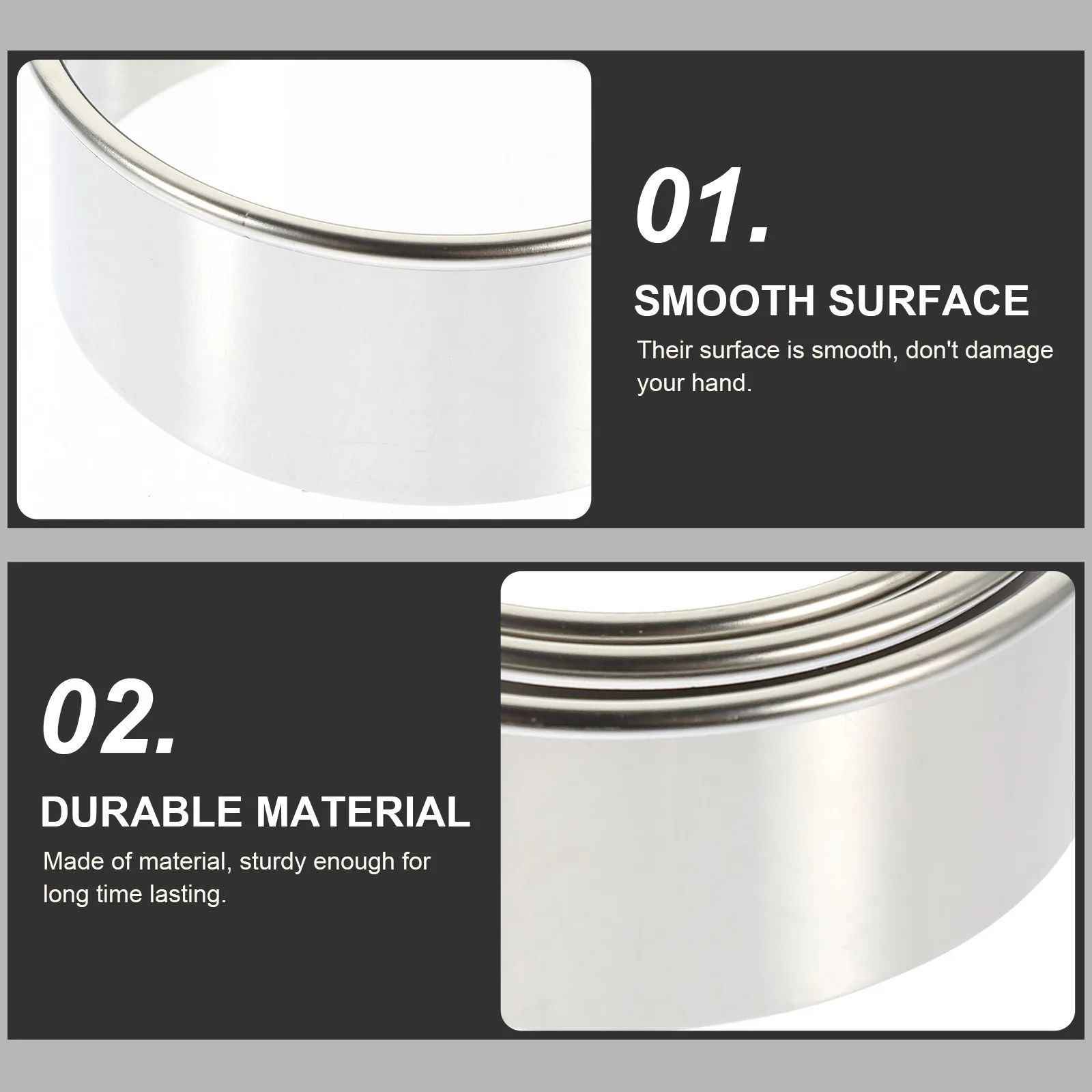 Juego de Cortadores de Masa de Acero Inoxidable de Grado Profesional, Molde Redondo para Empanadillas, para Hacer Empanadillas Circulares sin Esfuerzo en la Cocina