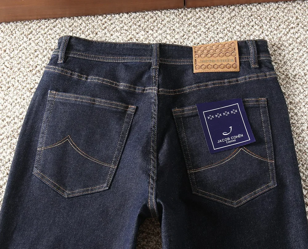 BLSK CPRT Jeans Thick Cotton Men 2025 Autumn Winter new warm outdoors embroidery comfortable straight Big size 30-42 Pants
