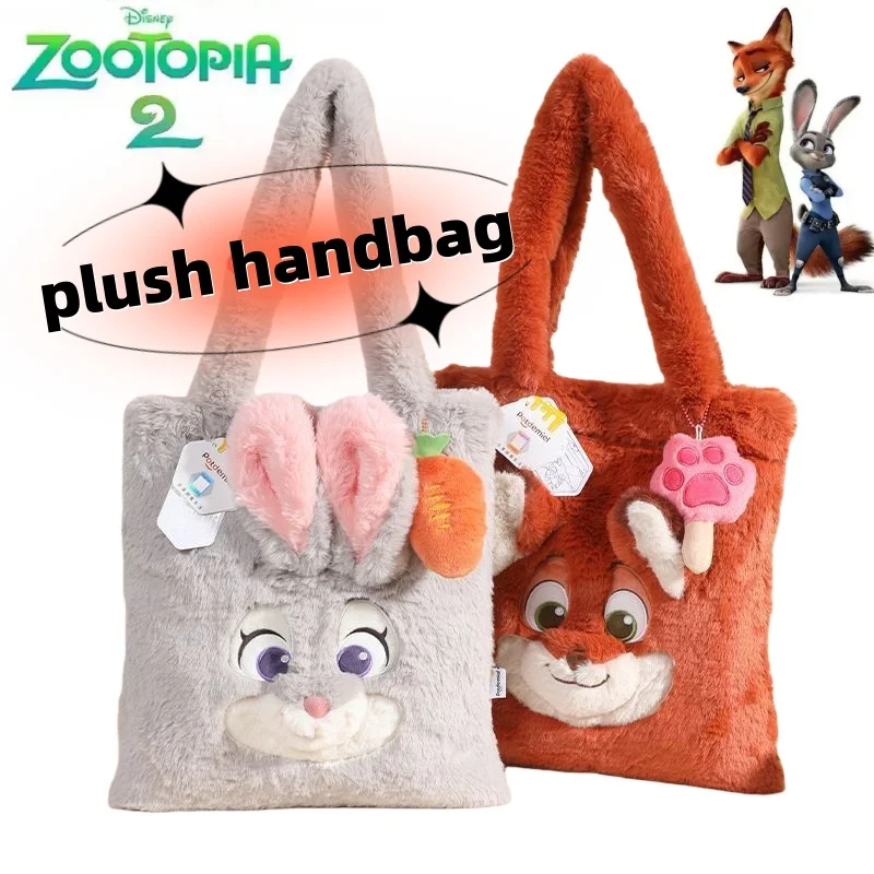 

Zootopia Shoulder Bag Cute Fashion Cartoon Creative Personalized Large Capacity Plush Shoulder Bag Birthday Gift for Friends