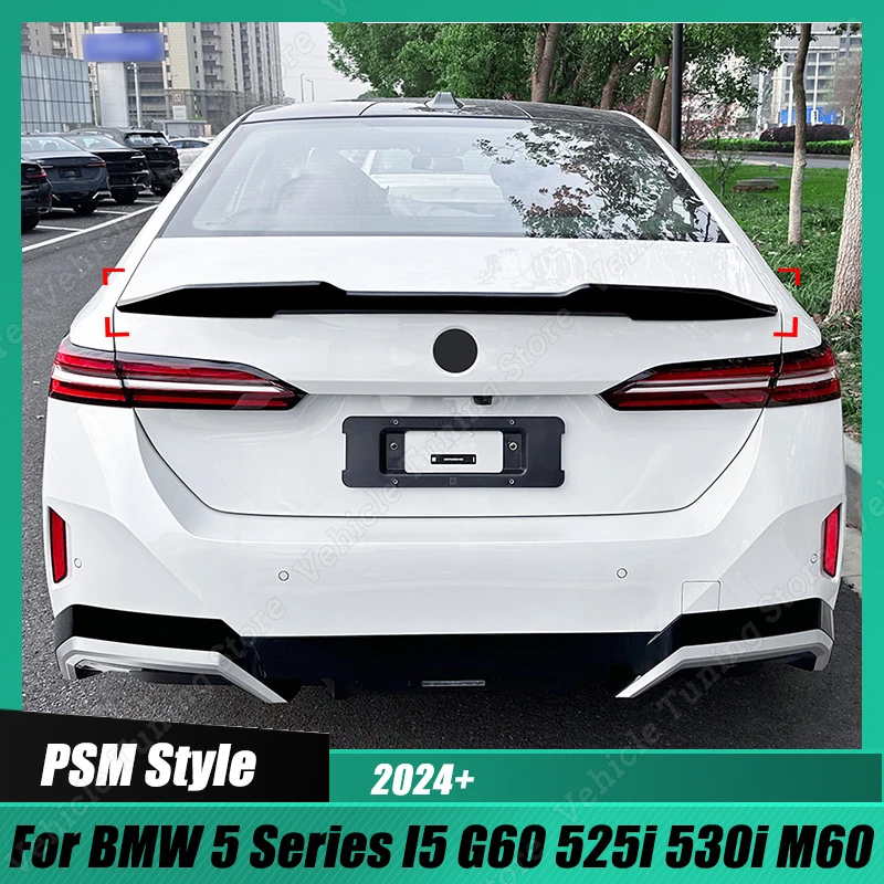 

PSM Style For BMW 5 Series G60 i5 M60 Sedan M-PACK 525i 530i 2024+ Car Tail Wing Trunk Lid Rear Spoiler Splitter Accessories