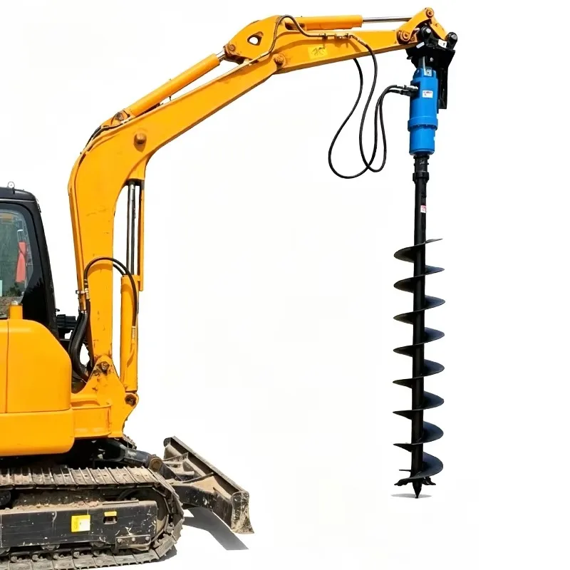 【Industrial】Factory OEM High Torque Hydraulic Excavator Auger Drill Post Hole Digger For 3 30 Ton Excavator Solar Ground Screw P