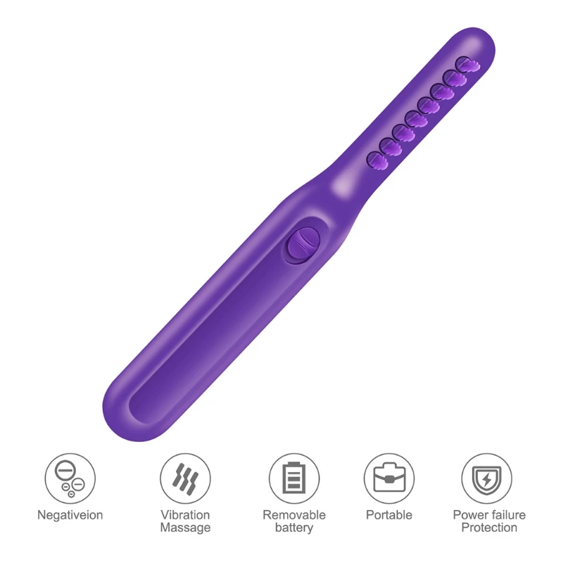 Portable Negative Ion Electric Detangling Brush Scalp Massage Comb For Wet Dry Hair Remove Knots Hair Styling Tool