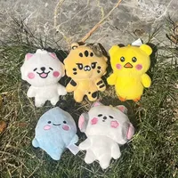 10CM KPOp Less CHAEWON YUNJIN Cartoon Cute Doll Keychains High Quality INS Style Plush Keyrings EUNCHAE Fans Collection