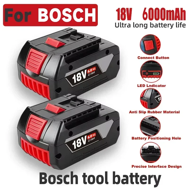 Baterie a nabíječka 6,0 Ah pro Bosch 18V baterii BAT609 BAT610G BAT618 BAT620 BAT622 BAT620 Professional GBA GSB GSR - náhled 6