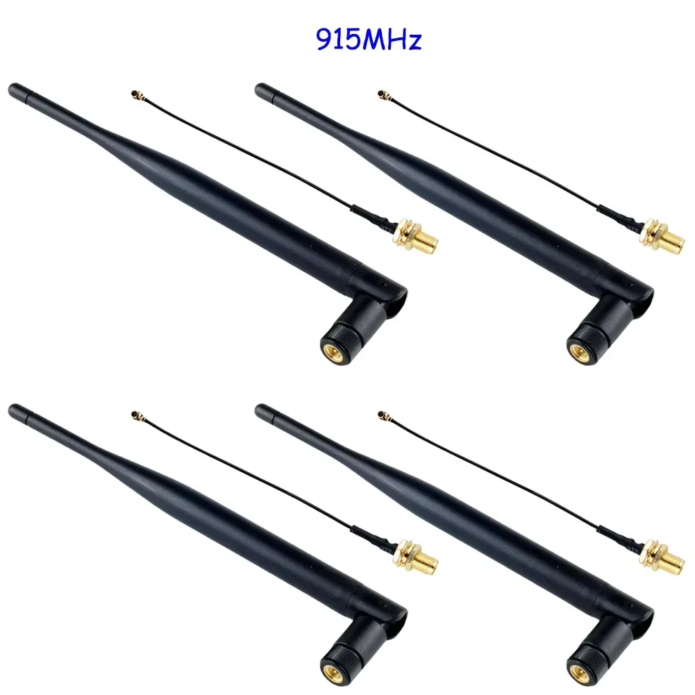 868 MHz/915 MHz 5 dBi omnidirektionaler LoRa-Antennenstecker mit Kabel für LoRaWAN Meshtastic (1/2/4 Stück)
