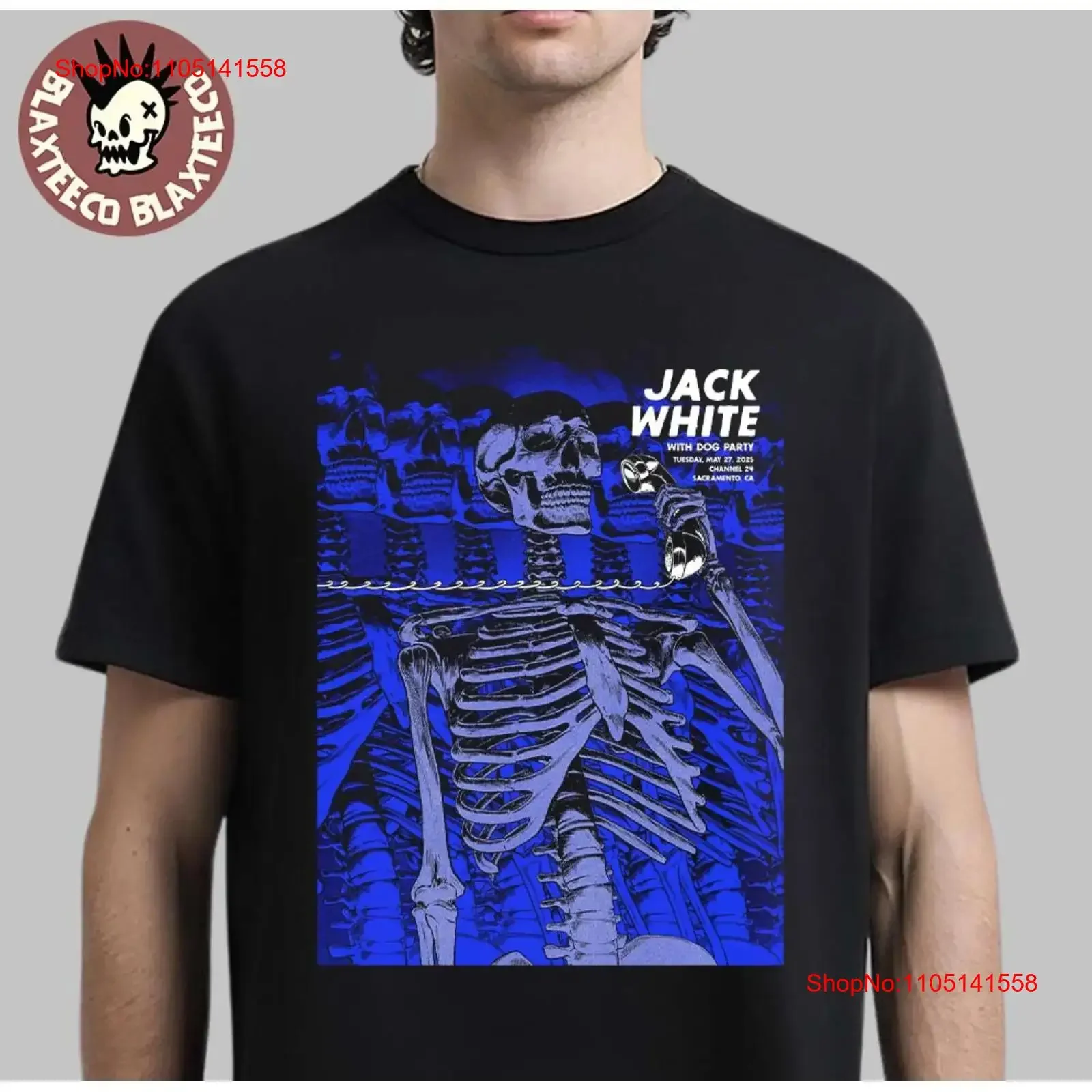 

Jack White With Dog Party For Sacramento Ca Night 2 May 27 2025 T Shirt vintage Washed Breathable Top For Everyday Wear graphic