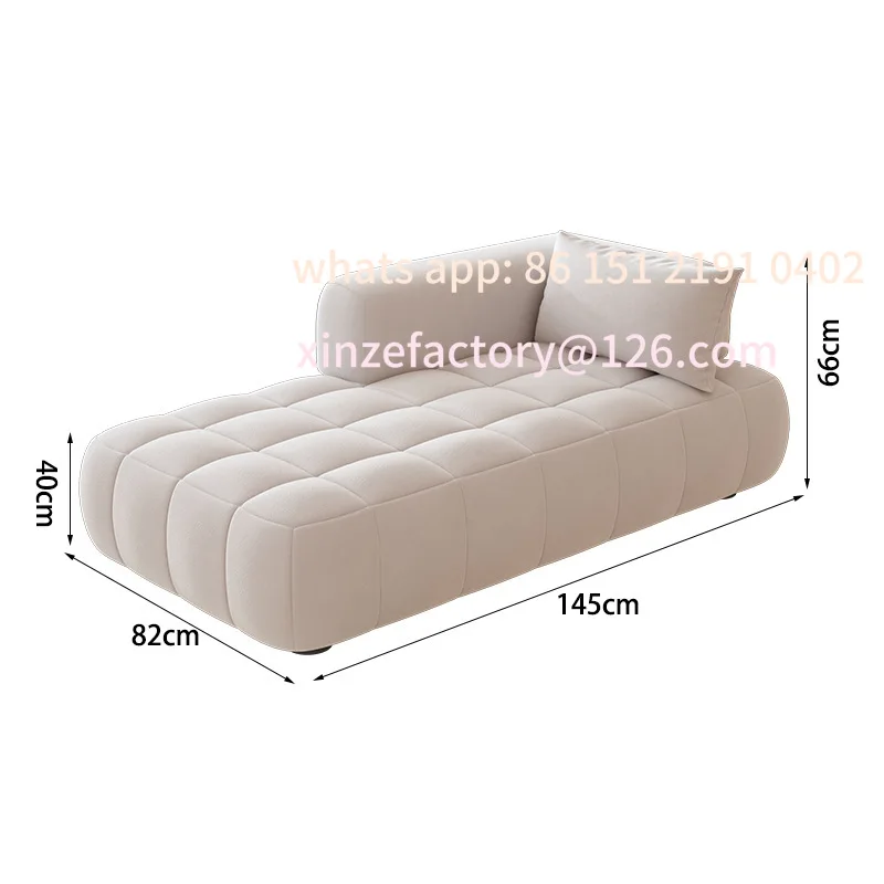 

Customizable French Cream Style Chaise