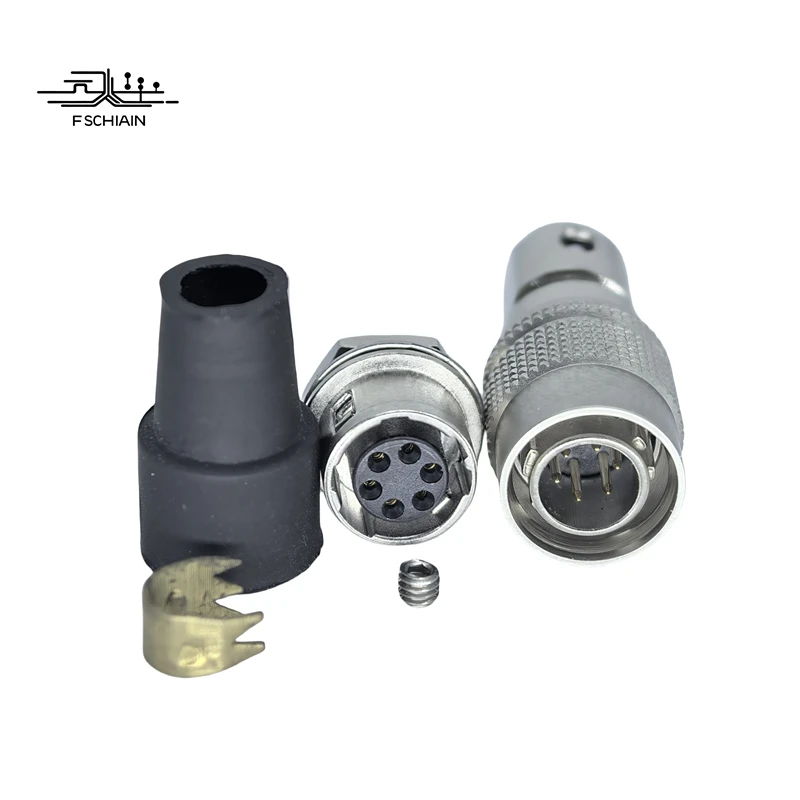 Hirose Connectors, Socket HR10A-7R-6S(73) And Plug  HR10A-7P-6P(73)6Pin Connectors For Aerospace And Industrial Cameras