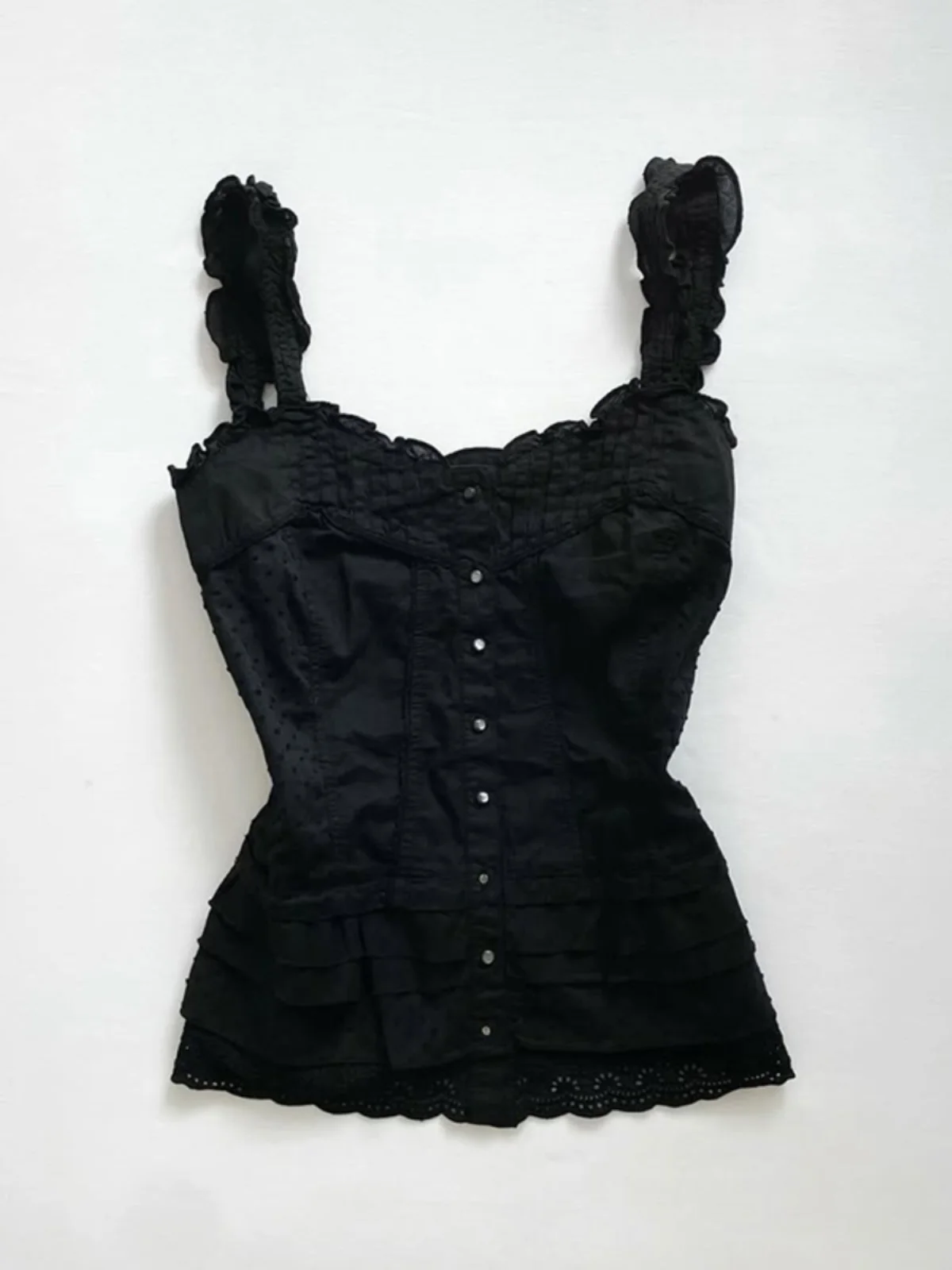 

Летний винтажный топ-жилет для женщин и девушек из хлопка с кружевными вставками и завышенной талией, с наклоном внутрь