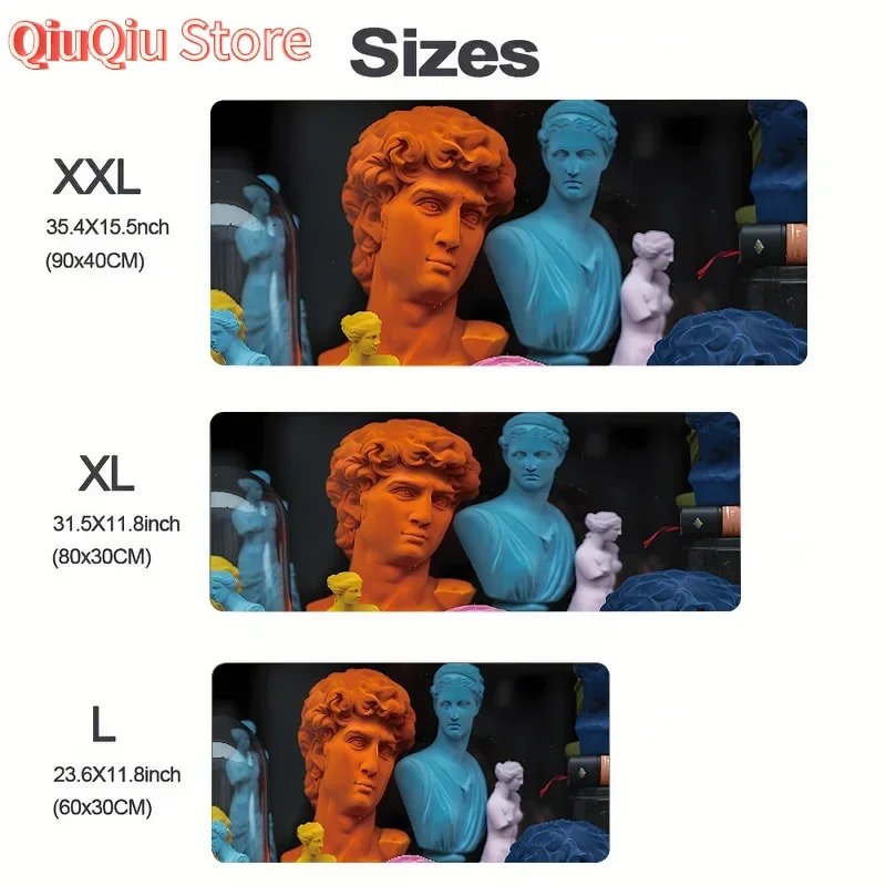 Schöne ästhetische Gipskopf Mauspads Notebook Computer Desktop Pad rutschfeste große Schreibtischmatten Computerzubehör