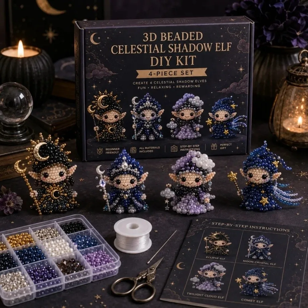 クリエイティブ-3d-ビーズ-diy-クラフトキット-エルフ-パンプキン-手作りビーズオーナメントセット-ホリデーデコレーション-手作りビーズスパイダーオーナメント