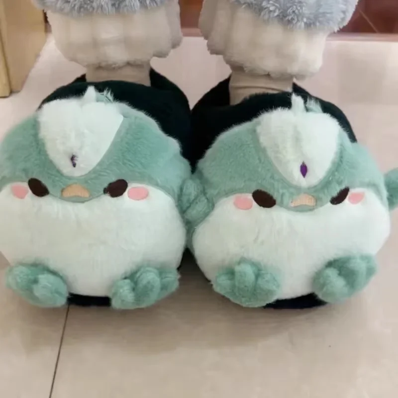 Genshin Impact Plush Slippers Scaramouche Xiao Barbatos Anime Cosplay Clothing Accessory Soft Stuffed Couple Home Shoes Warm