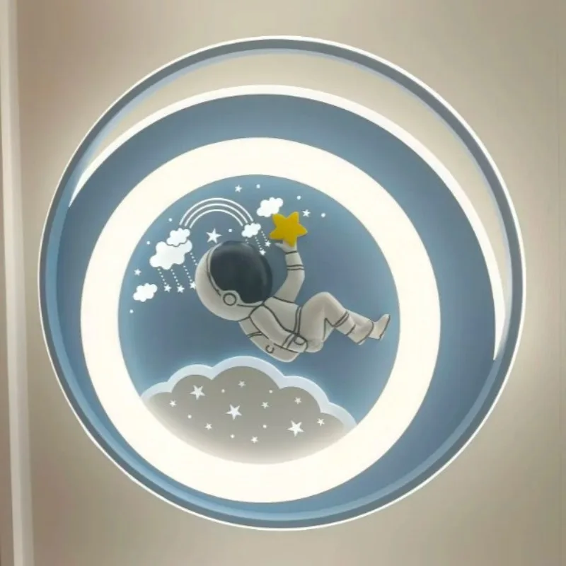 

Современный потолочный светильник с изображением самолета и астронавта, милый креативный детский потолочный светильник для спальни, кабинета, гостиной, проживания в семье, отеля