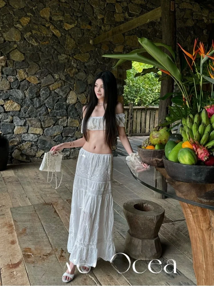 

Pure Desire Sexy Bikini Embroidery Heavyweight Tee-piece Bubble Sve Meat Concealment Beach Holiday Swimming Suit