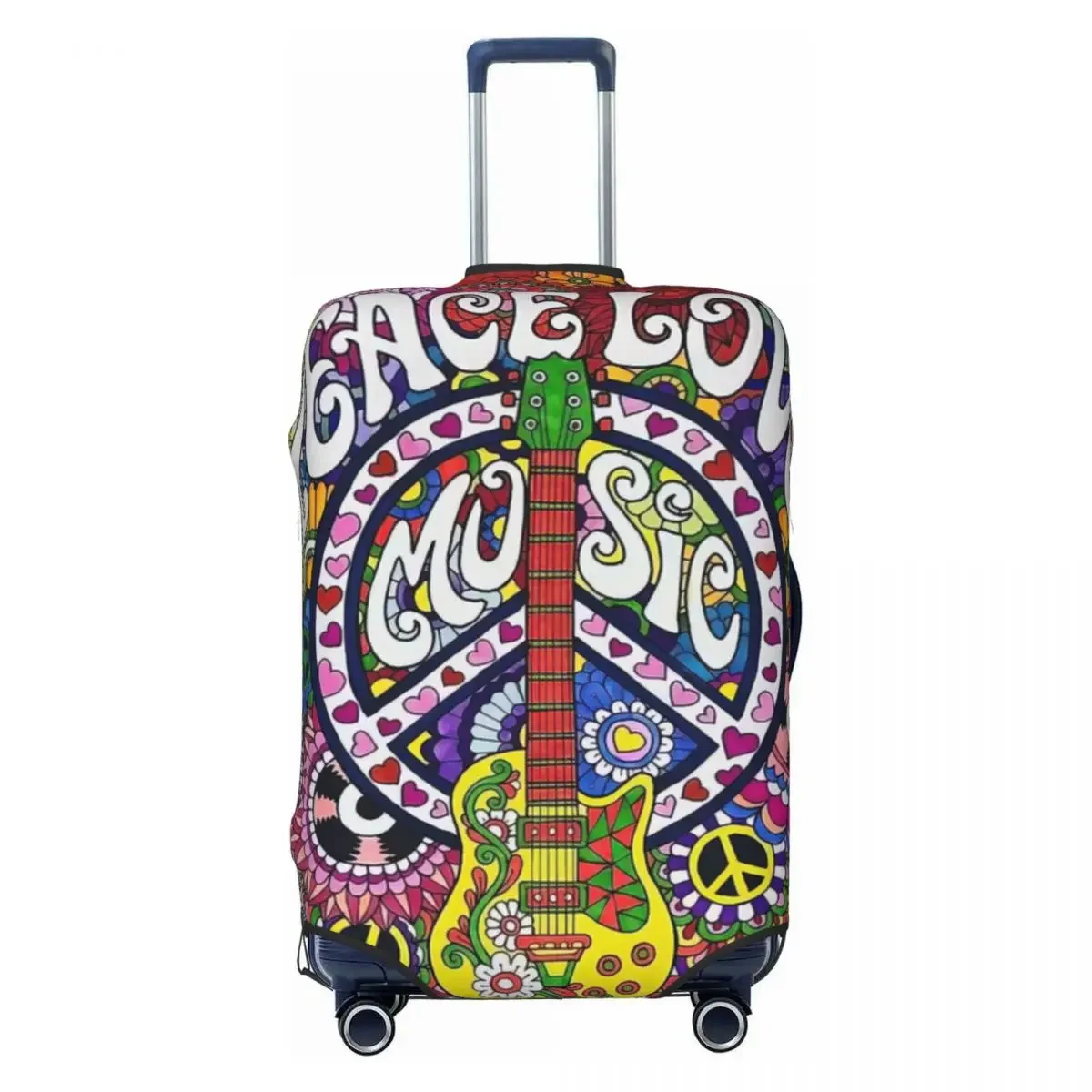 Peace Floral Garden Print Luggage Protective Dust Covers Elastic Waterproof 18-32inch Suitcase Cover Travel Accessories