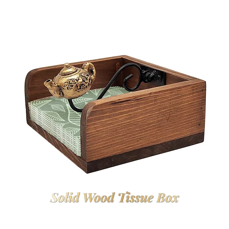 

Wood Anima Teapotl Square Tissue Box Cute Holder Office Paper Tray Kitchen Napkin Holders Boite A Mouchoir Creative Tissue Box