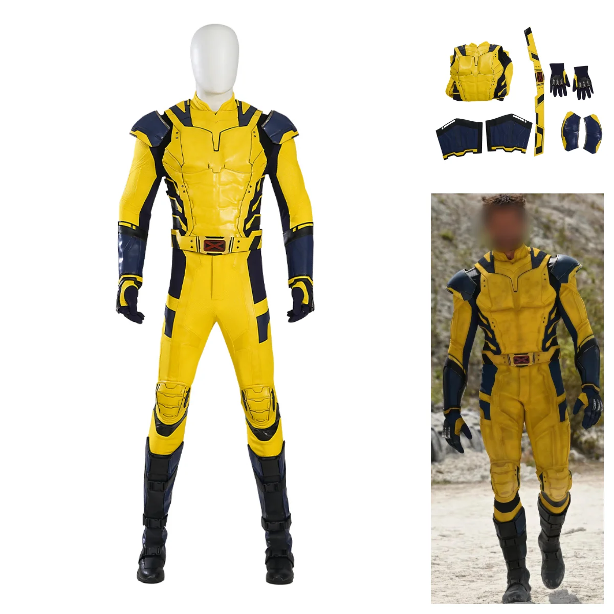 New Deadpoolr 3 Wolverine Cosplay Costume Wolverine Cosplay Zentai Full Set With Bosysuit Shoes Handmade Halloween Man Outfit