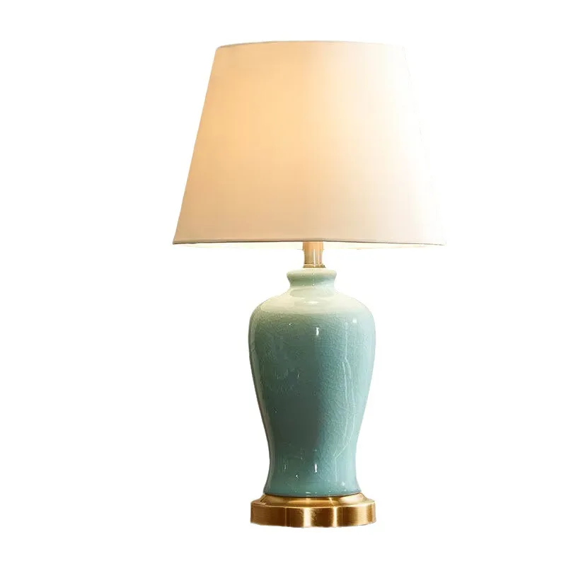 American modern ceramic living room table lamp bedroom bedside study hotel model room lamp designer style