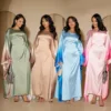 110464-16208e.jpg Gradient Color Shiny Batwing Satin Maxi Abaya Dubai Luxury 2024 Abayas For Women Muslim Kaftan Dress Islam Caftan Marocain Femme