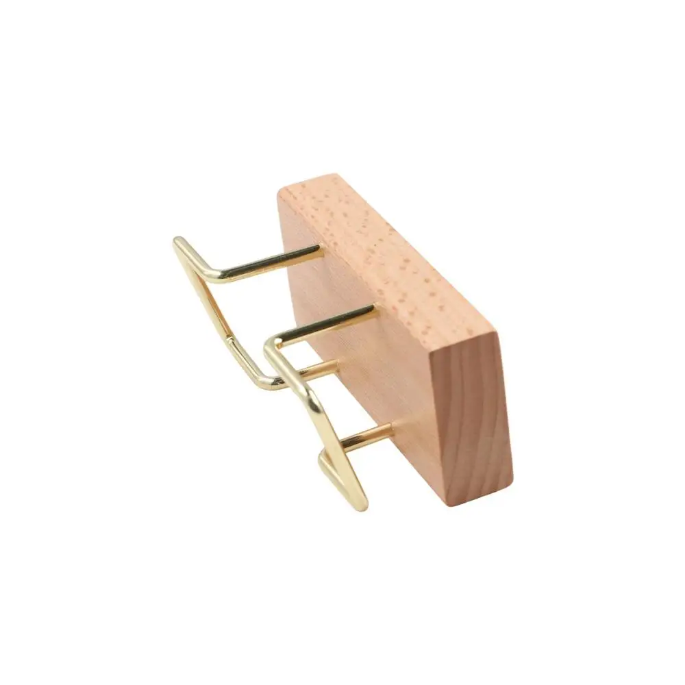 Simple Tabletop Shelf Business Card Holder Card Storage Walnut Wood Cards Display Stand Beech Wood Metal Card Organizer High-End