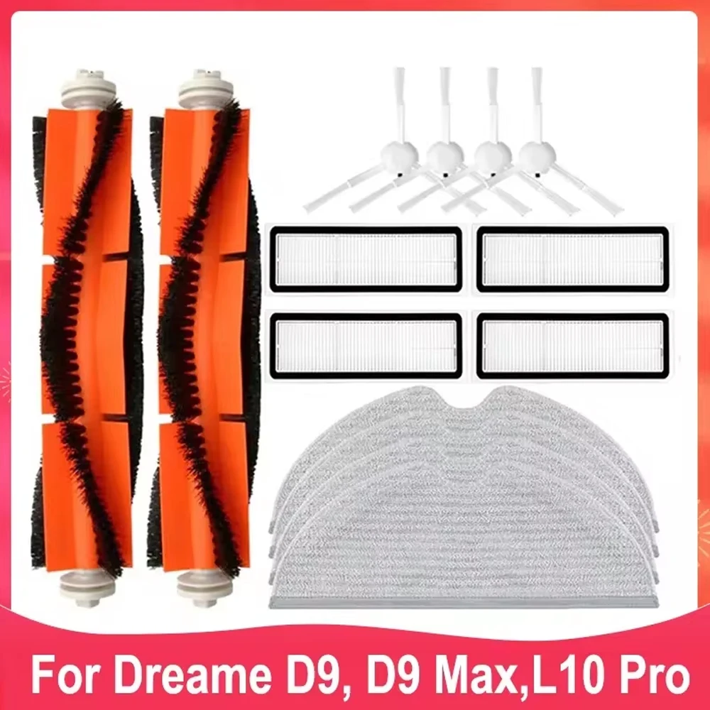 

For Xiaomi Dreame D9, Dreame Bot L10 Pro, Trouver LDS Finder Replacement Spare Parts Accessories Main Side Brush Mop Hepa Filter