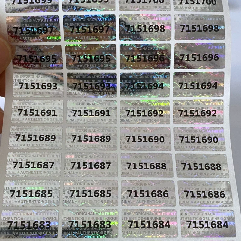 600pcs Security Hologram Warranty Void Label Tamper Evident Stickers, duplicated number with tracking number