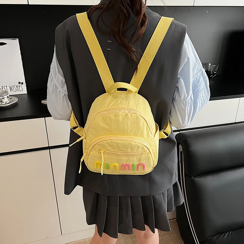 

2025 Mini Backpack Lightweight Printed Letters, Water Resistant Daypack for Outdoor Sports & School