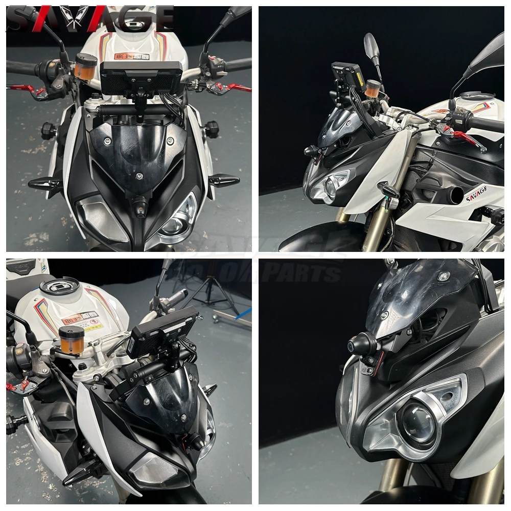 S1000R المقود تمديد نظام تحديد المواقع والملاحة قوس لسيارات BMW S1000R 2019 دراجة نارية مقود دعم الهاتف مع حامل الكاميرا #3