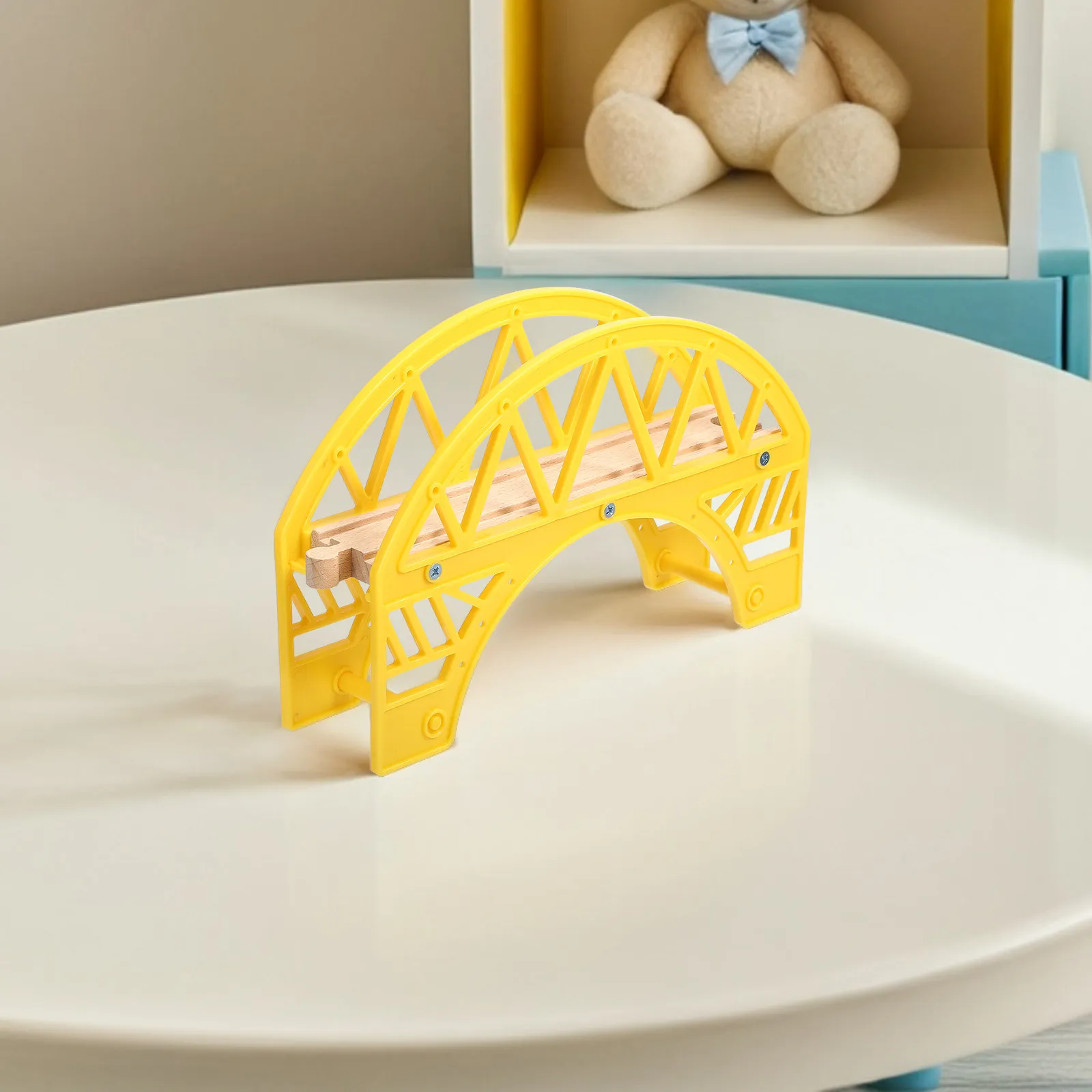 Train Track Bridge Arch Design Educational Creative Railroad Wooden Track Accessories for Kids Play