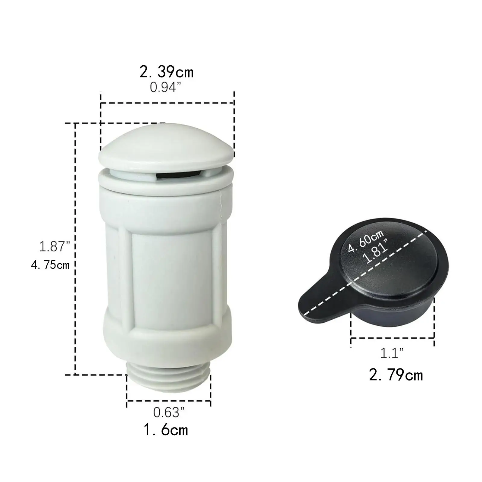 에어 제트 밸브 캡은 설치가 쉽고 어댑터를 직접 대체할 수 있습니다. 뒷마당 마당 가정 수영장 유지 관리를 위한 경량 예비 부품입니다.