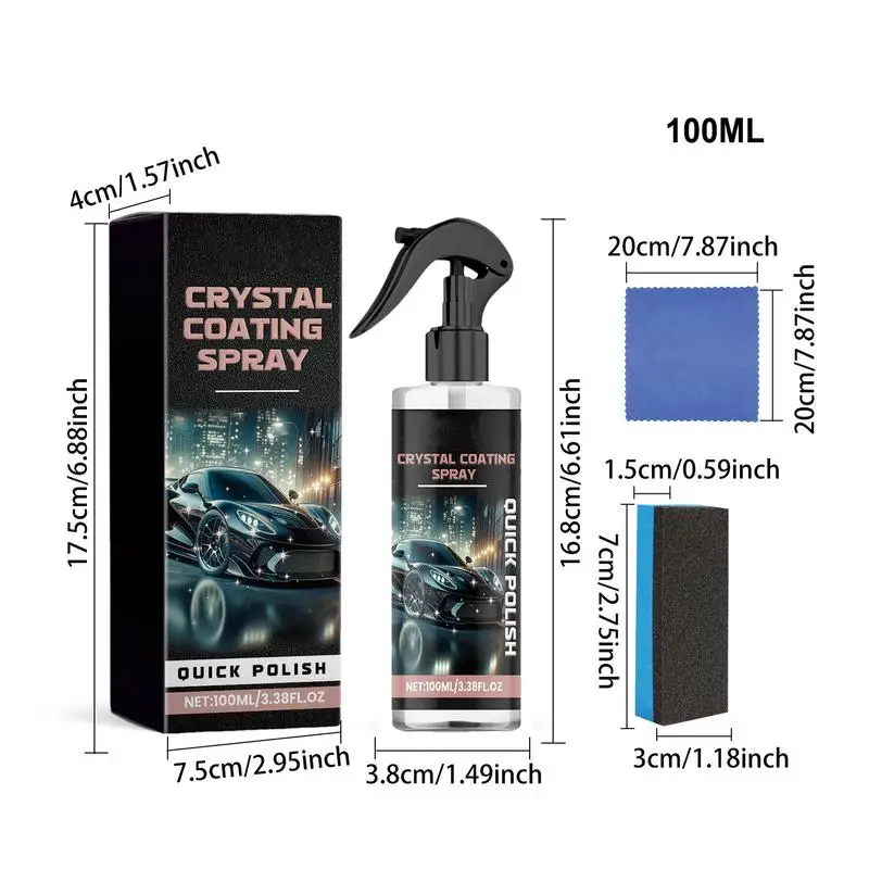 Car Coating Agent 100ml Coating Renewal Agent Multifunctional Safe Quick Effect Coating Agent Nano Car Protection Spray For Cars