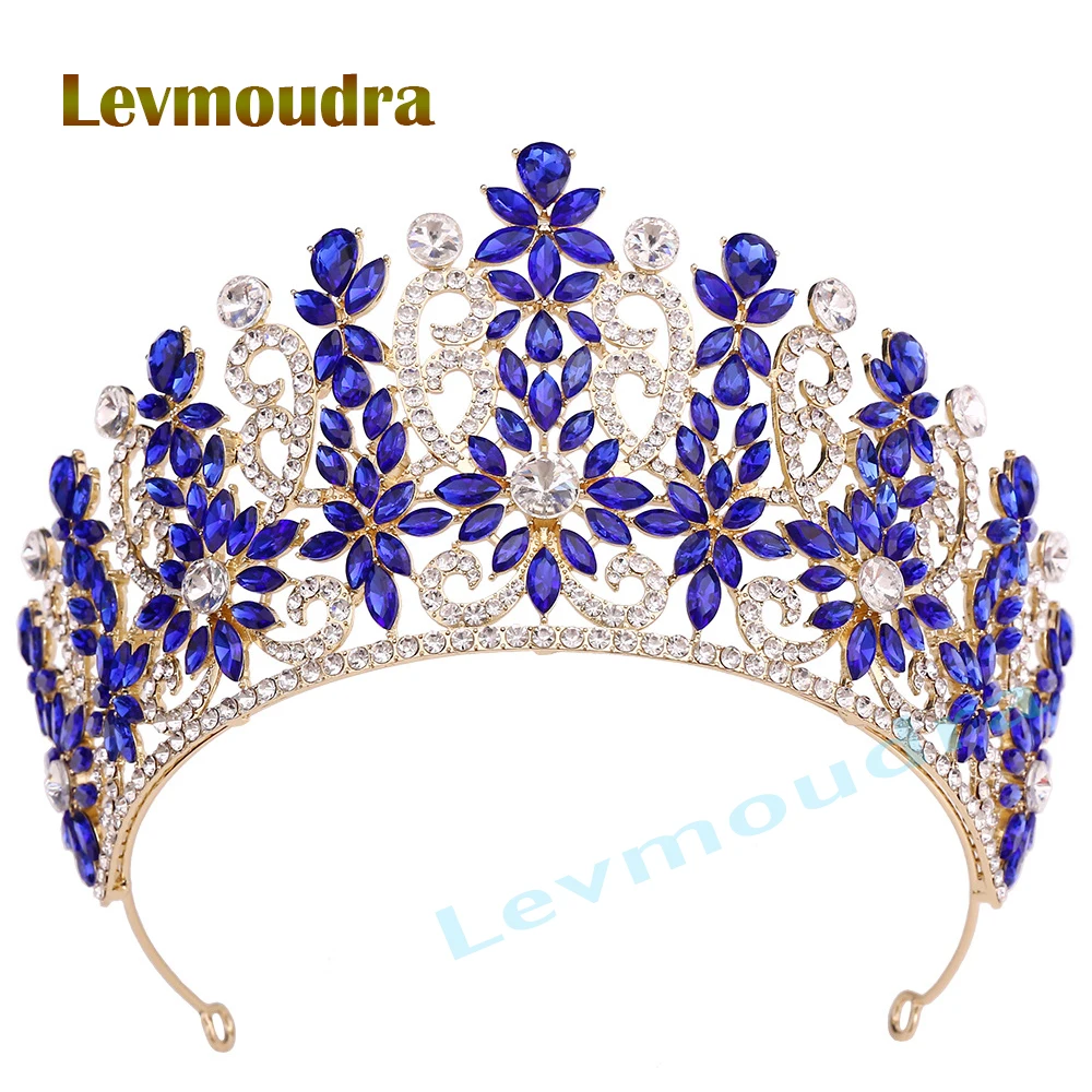 

Levmoudra Tiaras and Crowns for Women,Wedding Tiara for Bride,Rhinestone Queen Crown,Crystal Costume Hair Accessories