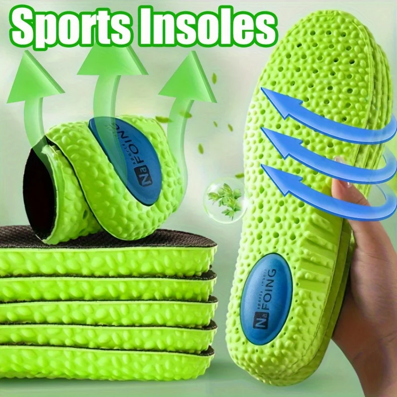 1 Paar EVA-Memory-Schaum-Sporteinlagen für Schuhe, Stoßdämpfung, atmungsaktive Fußgewölbestütze, Laufeinlagen für Männer und Frauen
