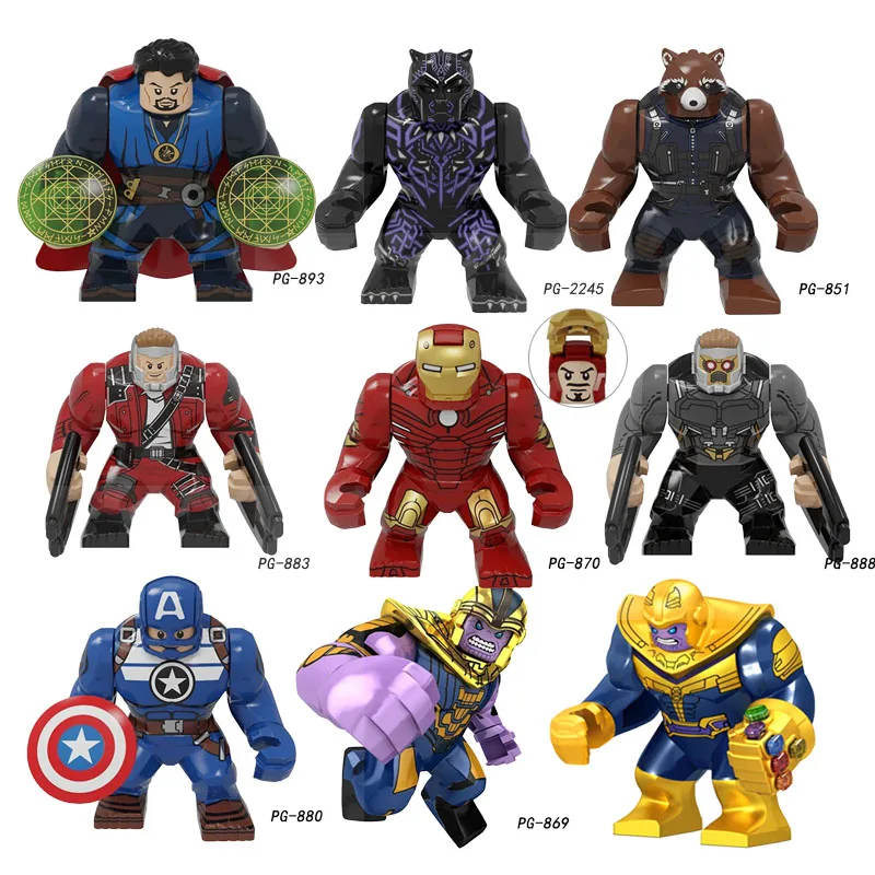

4PCS Marvel Superhero Mini Building Block Toys – Spider-Man Iron Man Venom Thanos Poseable Action Figure Gift for Kids