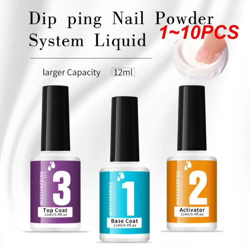 1 ~ 10 Stuks 15Ml Gel Basis Activator Borstel Saver Voor Dompelen Poeder Geen Lamp Kuur Nagels Dip Poeder Kleuren Poeder Natuurlijk