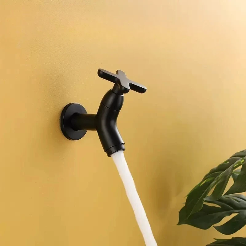 

Wall Mounted Basin Brass Faucet Outdoor Garden Spout Mop Pool Tap Wash Faucet Single Cold Water Bathroom Kitchen