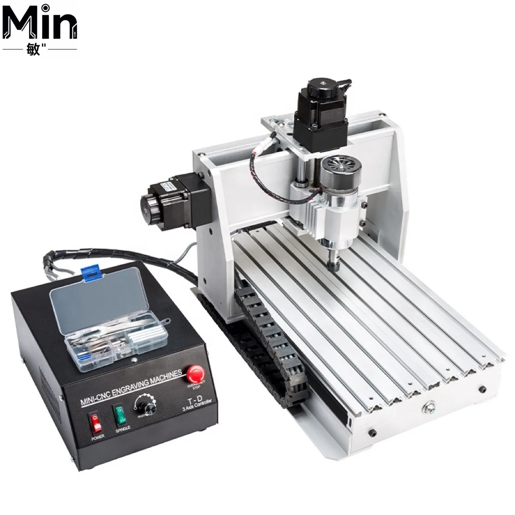 UTECH 3 Axis Ball Screw 3040 Portable Mini CNC Router for Wood Carving Milling Engraving Processing