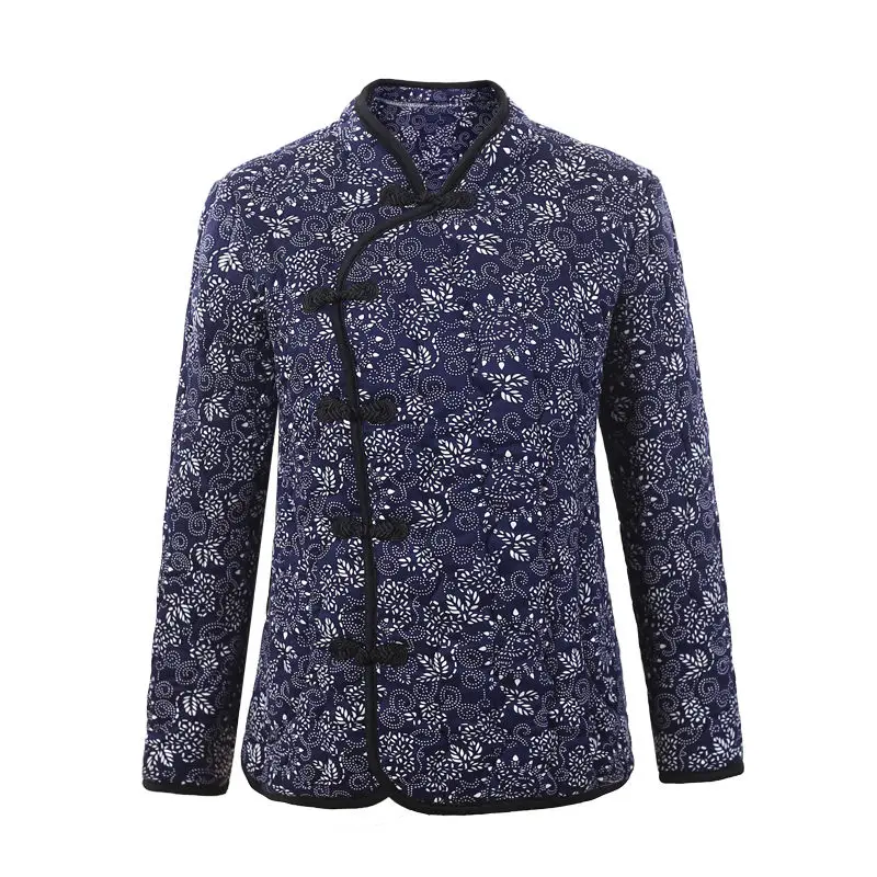 

Viral Floral Cotton Padded Coat Winter New, Plush Lined Loose Fit Silk Wadding Jacket | Plus Size Middle Aged Women‘s Mum Coat