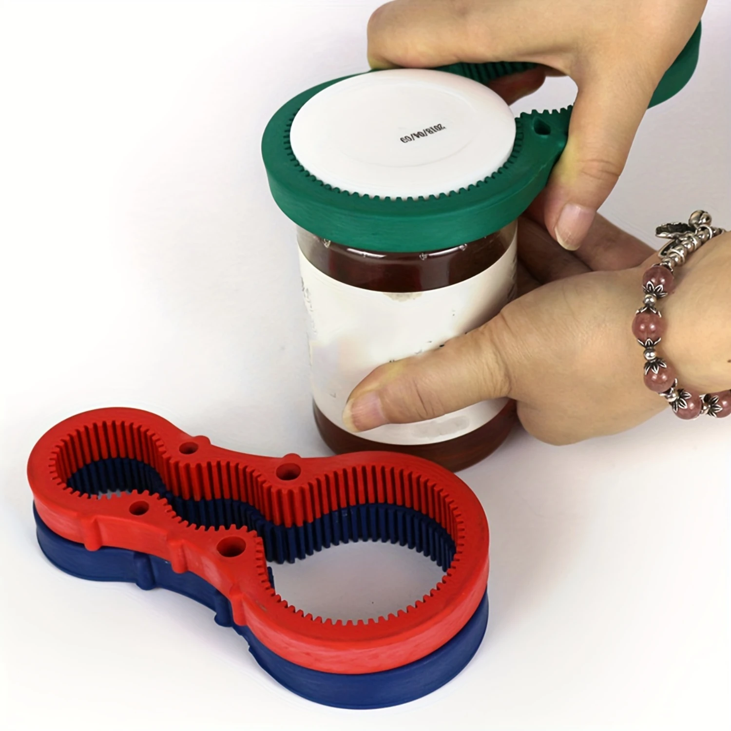 8-Shaped Plastic Bottle Opener with Grips for Easy Twisting - Kitchen Tool