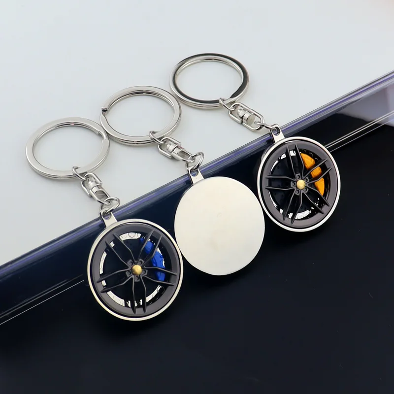 Fingertip Gadget Key Chain Car Hub Rim Wheel Keychain Fidget Toys Stress Relief Toy Keyring Bags Pendant