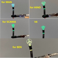 Cab In The Control Dashboard Luminous Logo Car Logo for 1/14 Tamiya RC Truck Tipper SCANIA 770S VOLVO ACTROS BENZ MAN Model Car