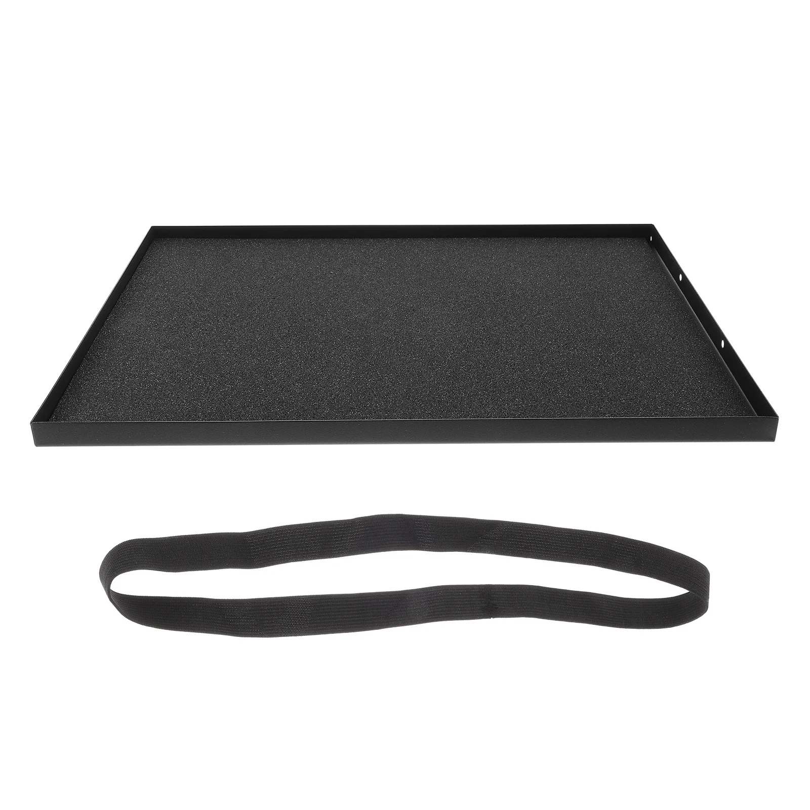 フラットプロジェクターホルダートレイ 39x29cm 強化構造ラップトッププラットフォーム スタジオ放送用棚 マイクスタンド サウンドカード