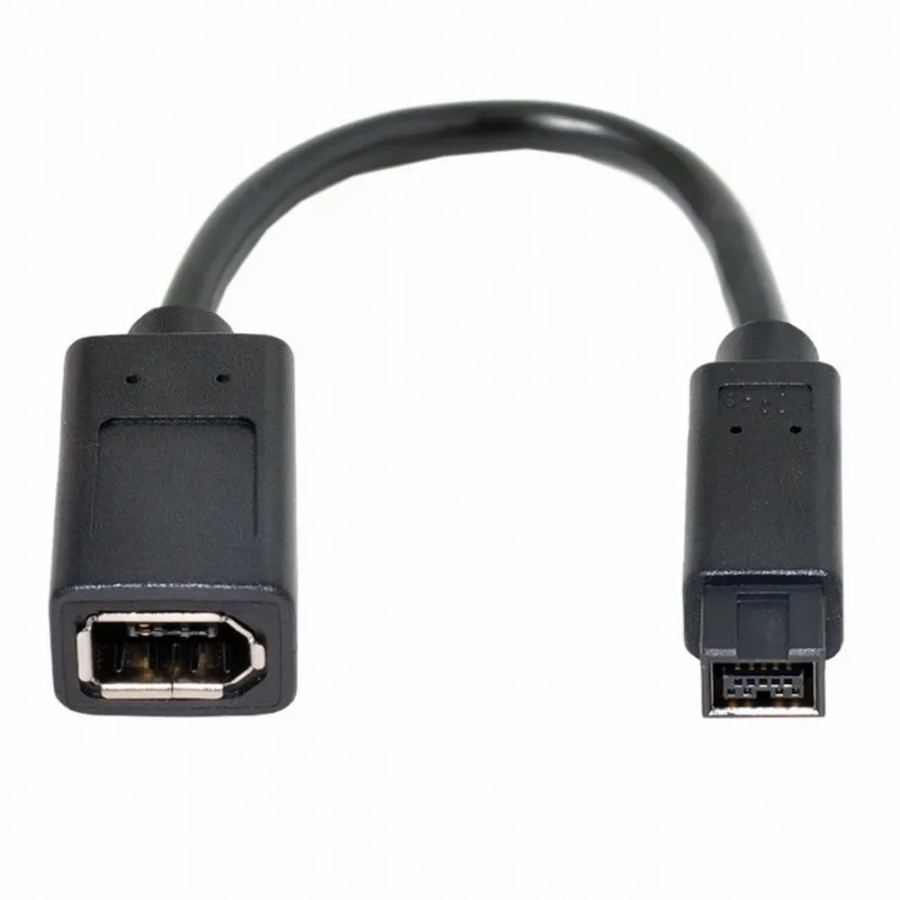 Xiwai IEEE 1394 6Pin Female to 1394b 9Pin Firewire Male 400 to 800 Cable 20cm