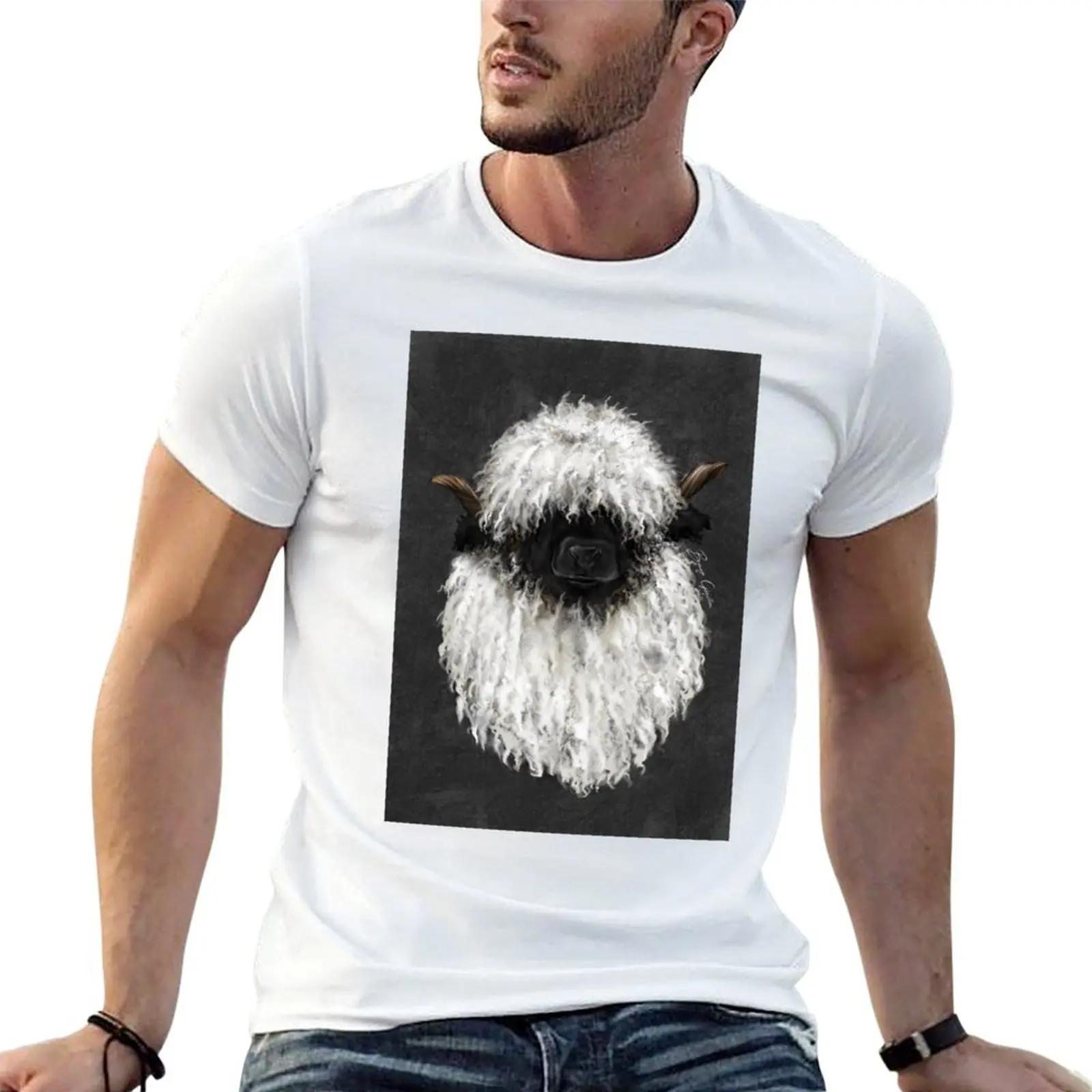 

Bo Sheep. Valais Blacknose Sheep.Sticker T-Shirt t shirt personalised anime tshirt T-Shirt