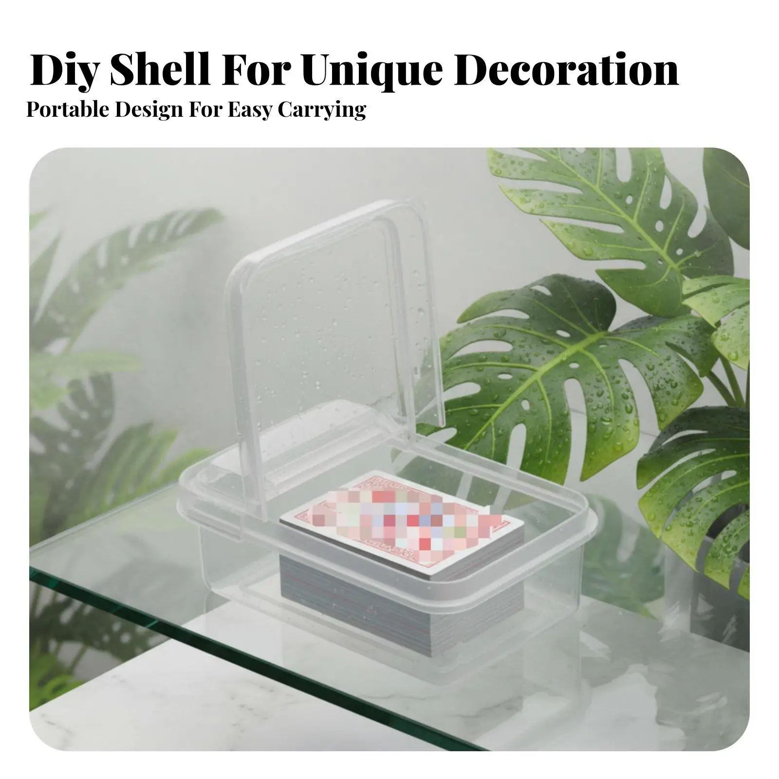 Trading Card Storage Box Dustproof Plastic Trading Card Box Moisture-Proof