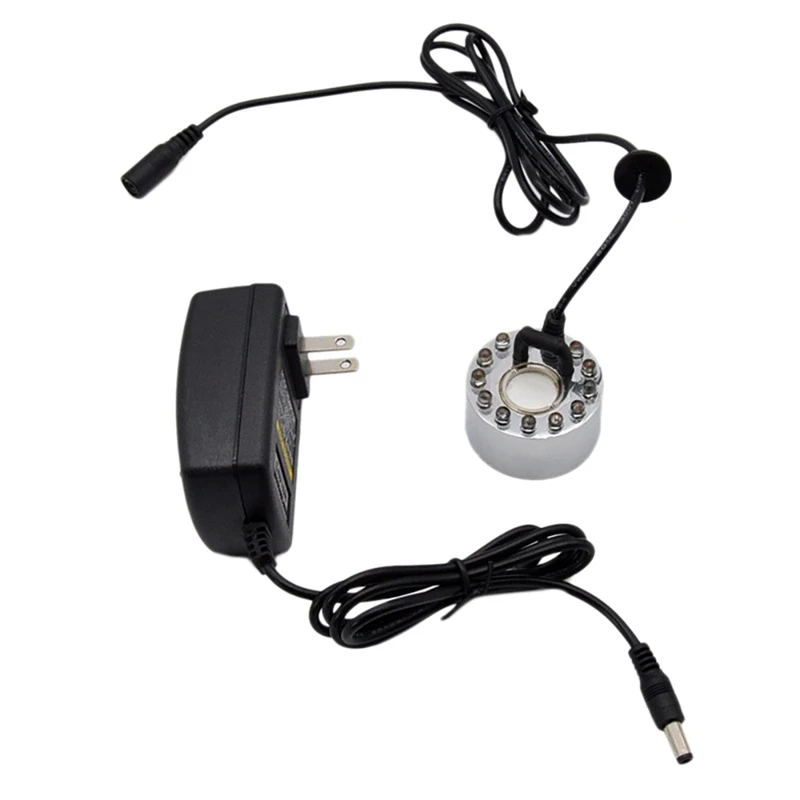 Generador de niebla con 12 luces LED, atomizador con cambio de Color, fuente de agua, estanque, interior y exterior