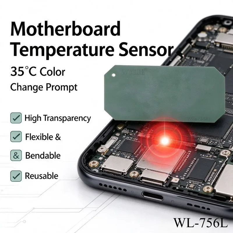 Wylie WL-756L Thermochromic Test Sheet Color Change Short Circuit Detection Pad for Phone Motherboard PCB Electronic Repair Tool